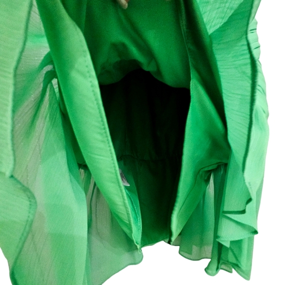 Nwot Max & Cleo Strapless Ruched Island Green Asymmetrical Short Cocktail Dress - Picture 8 of 16